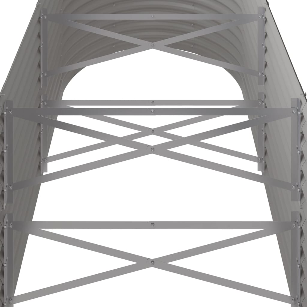 Høybed pulverlakkert stål 224x80x68 cm grå