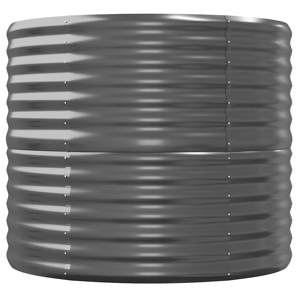 Høybed pulverlakkert stål 224x80x68 cm antrasitt