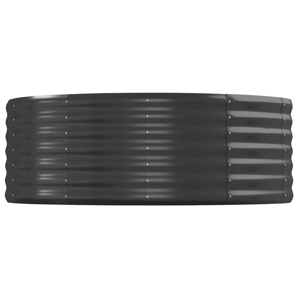 Høybed pulverlakkert stål 544x100x36 cm antrasitt