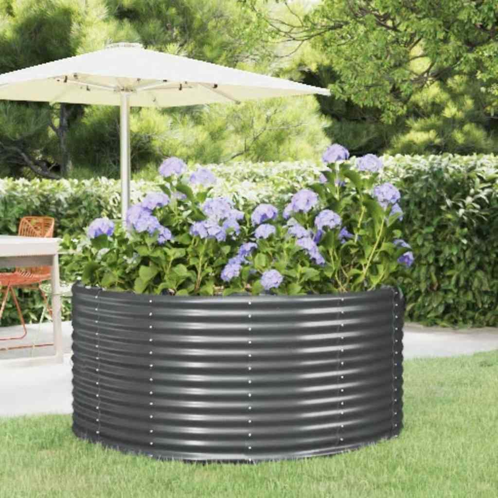 Høybed antrasitt 507x100x68 cm galvanisert stål