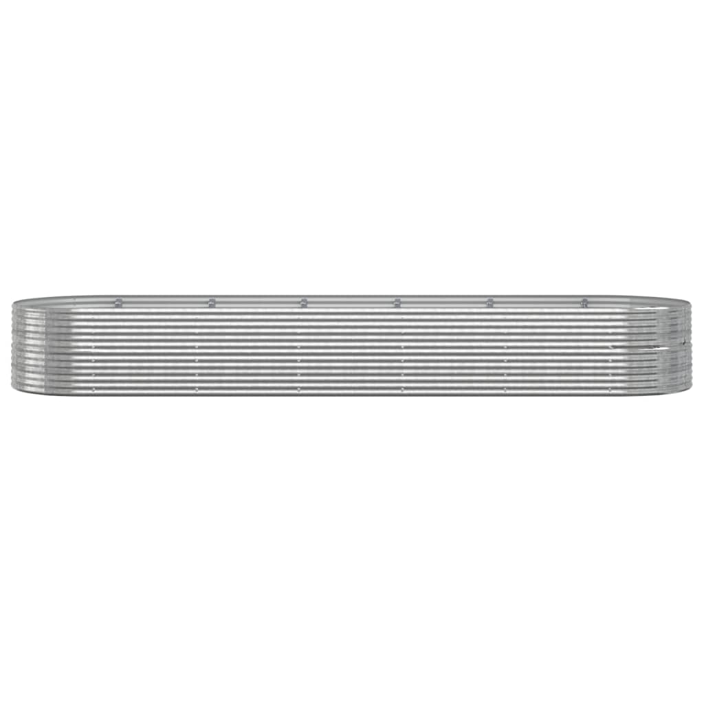 Høybed pulverlakkert stål 510x140x68 cm sølv