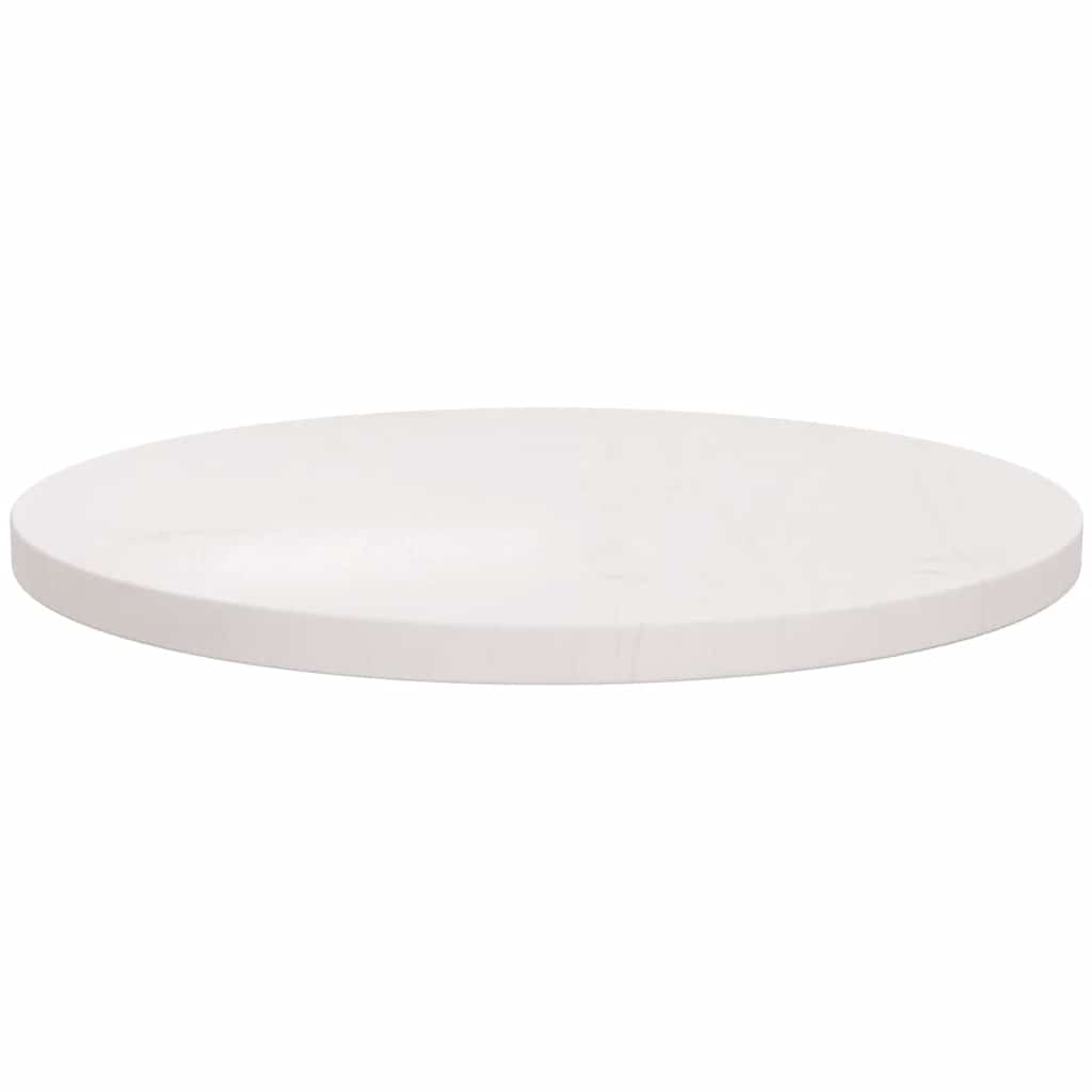 Bordplate hvit Ø60x2,5 cm heltre furu