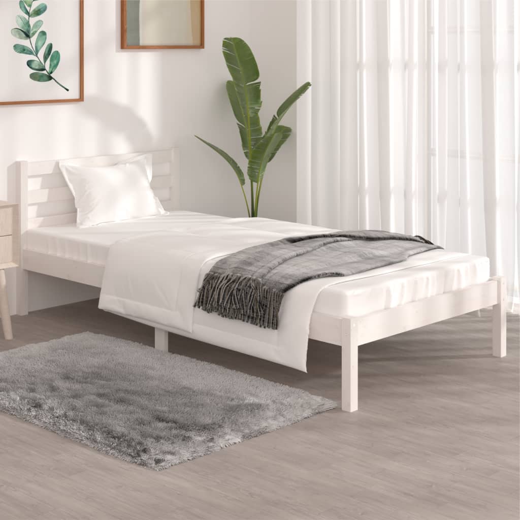 Sengeramme heltre furu 90x190 cm hvit 3FT Single