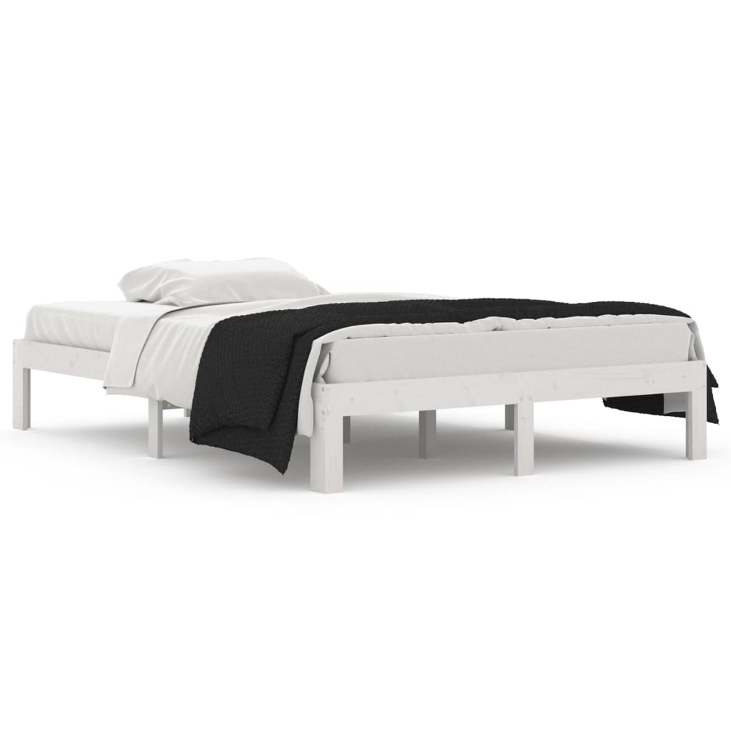 Sengeramme hvit heltre 135x190 cm 4FT6 Double
