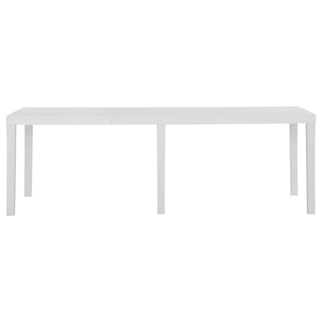 Hagebord 220x90x72 cm PP hvit