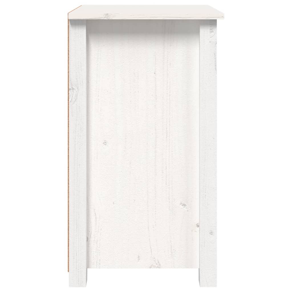 Nattbord 2 stk hvit 40x35x61,5 cm heltre furu