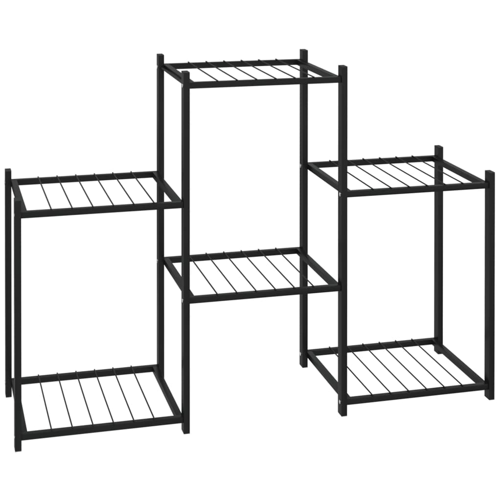 Blomsterstativ 83x25x60 cm svart jern
