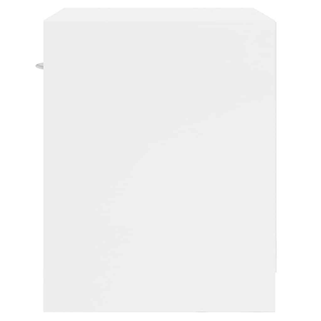 Nattbord 2 stk med skuff høyglans hvit