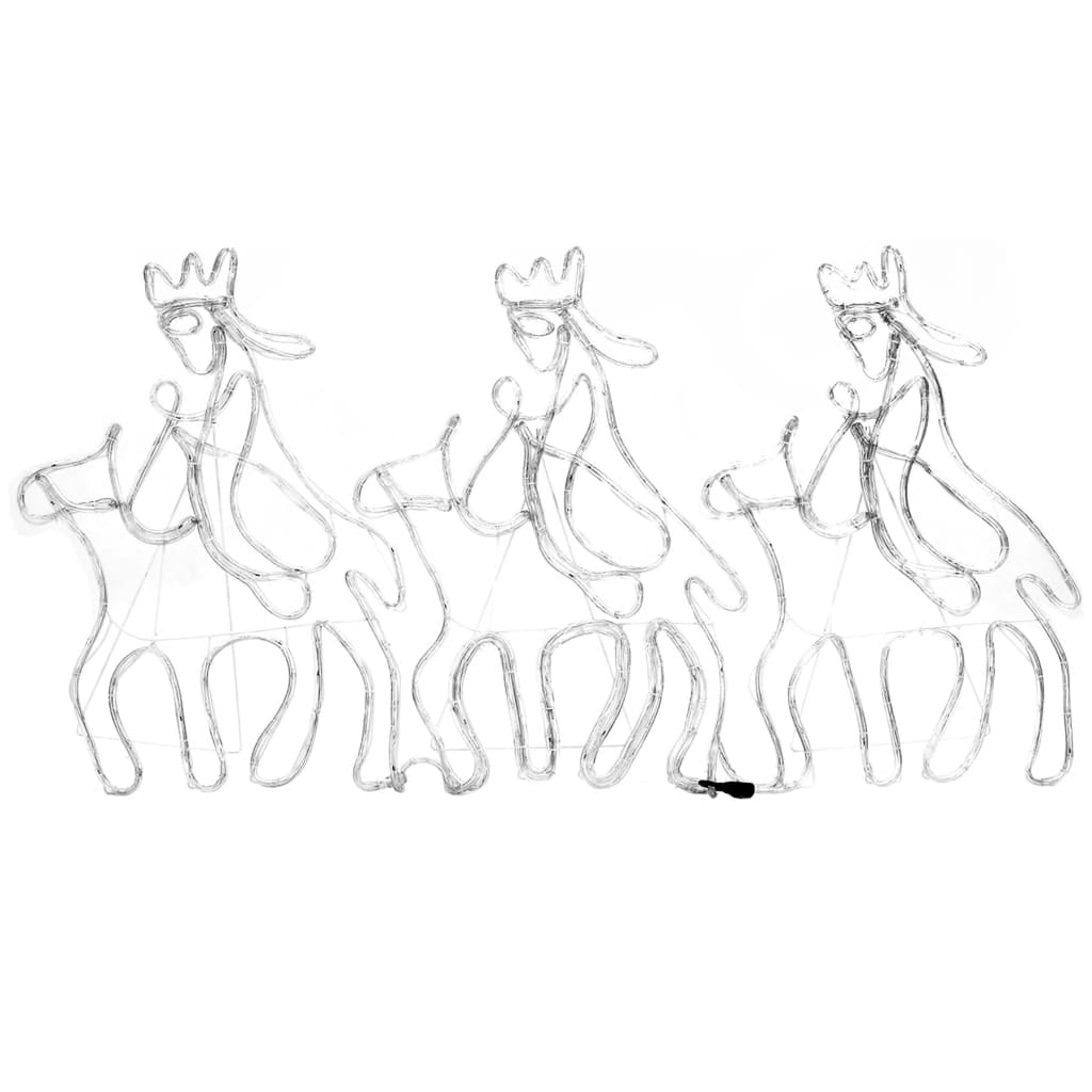 De tre vise menn julefigur med 504 lysdioder 70x50 cm