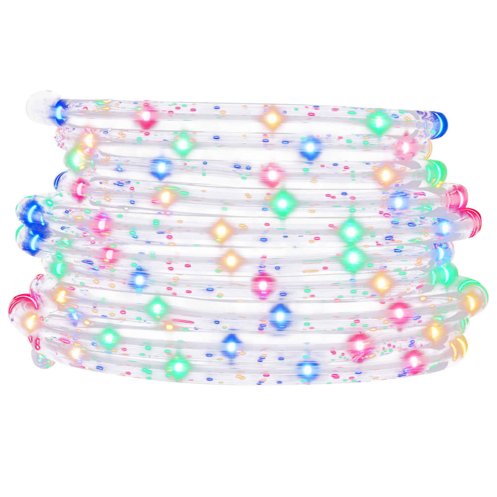 Taulys med 1200 lysdioder flerfarget 50 m PVC