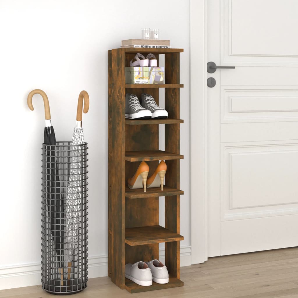 Skohylle røkt eik 27,5x27x102 cm konstruert tre