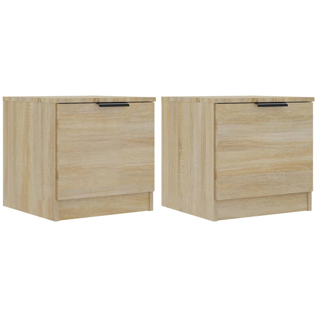 Nattbord 2 stk sonoma eik 40x39x40 cm