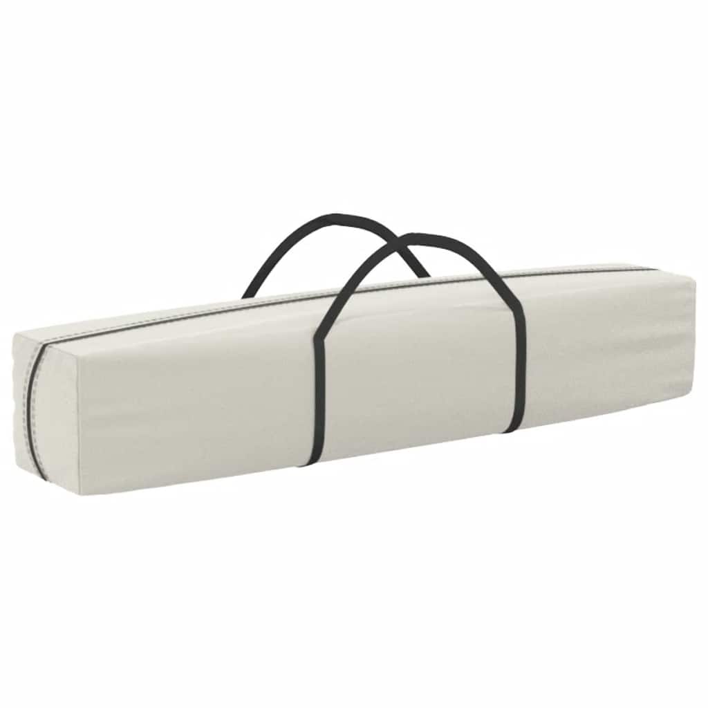 Sammenleggbart festtelt med sidevegger kremhvit 2x2 m