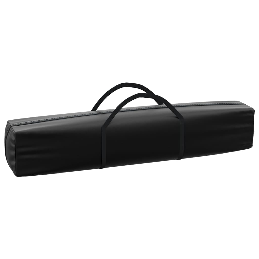 Sammenleggbart partytelt med sidevegger svart 3x6 m