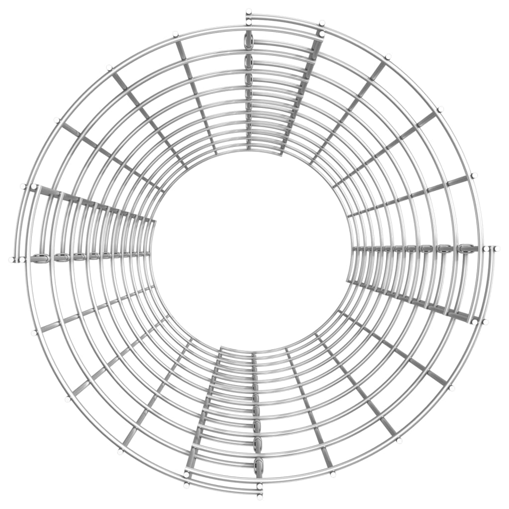 Sirkulær gabion høybed 3 stk galvanisert stål Ø30x100 cm