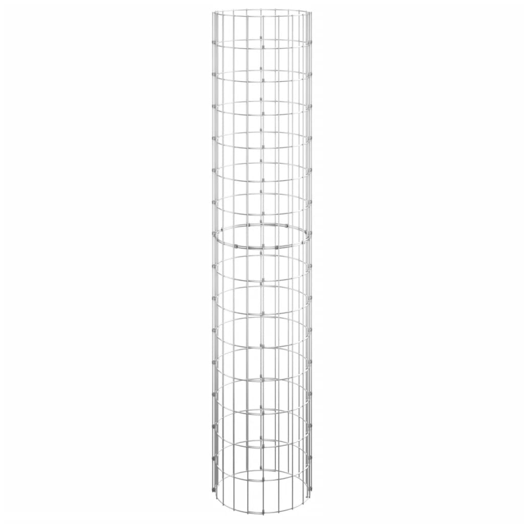 Sirkulær gabion høybed 3 stk galvanisert stål Ø30x150 cm
