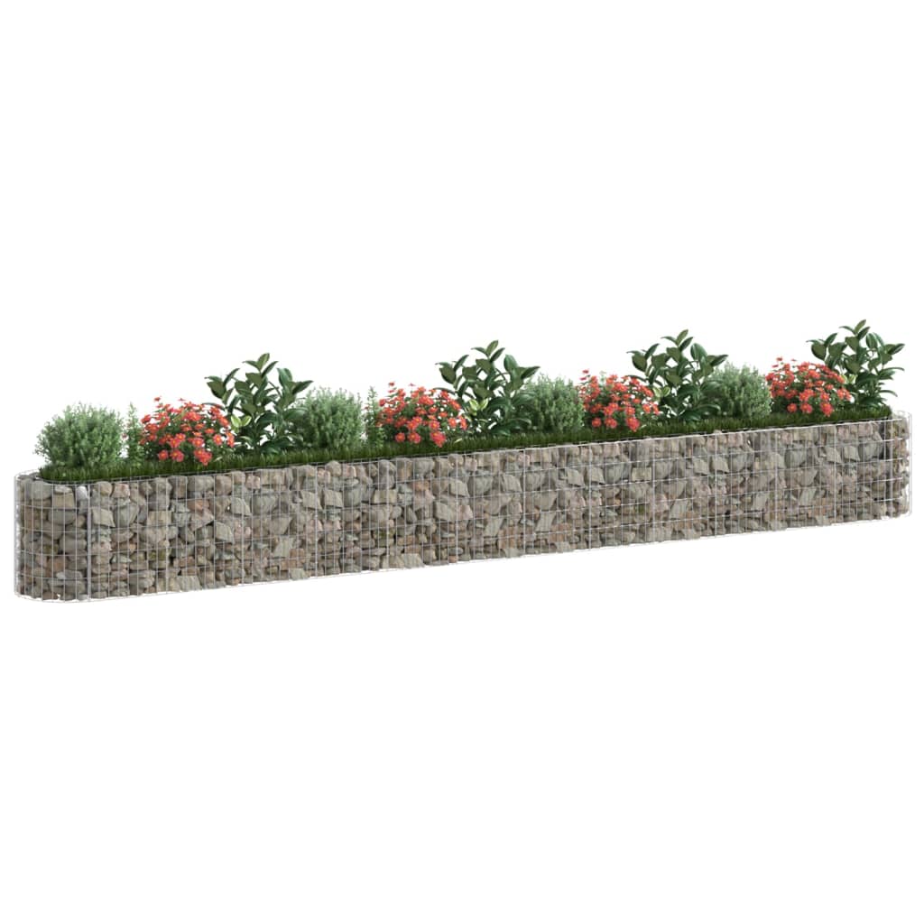 Gabion høybed galvanisert jern 470x50x50 cm