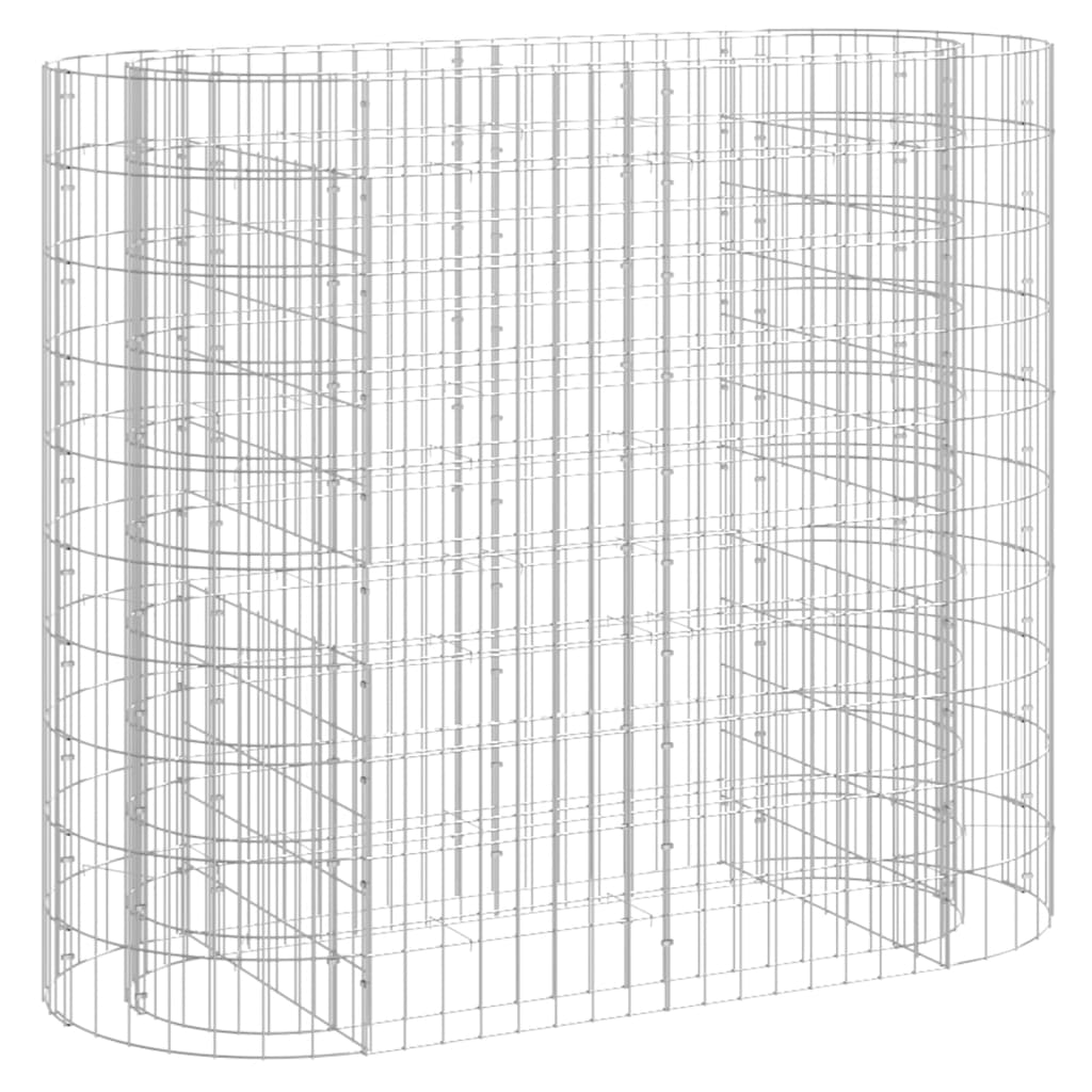 Gabion høybed galvanisert jern 120x50x100 cm