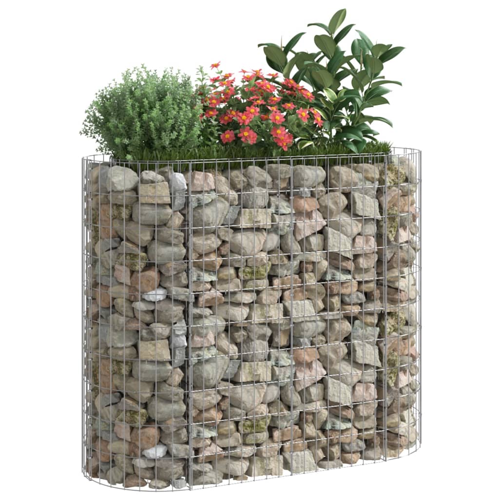 Gabion høybed galvanisert jern 120x50x100 cm