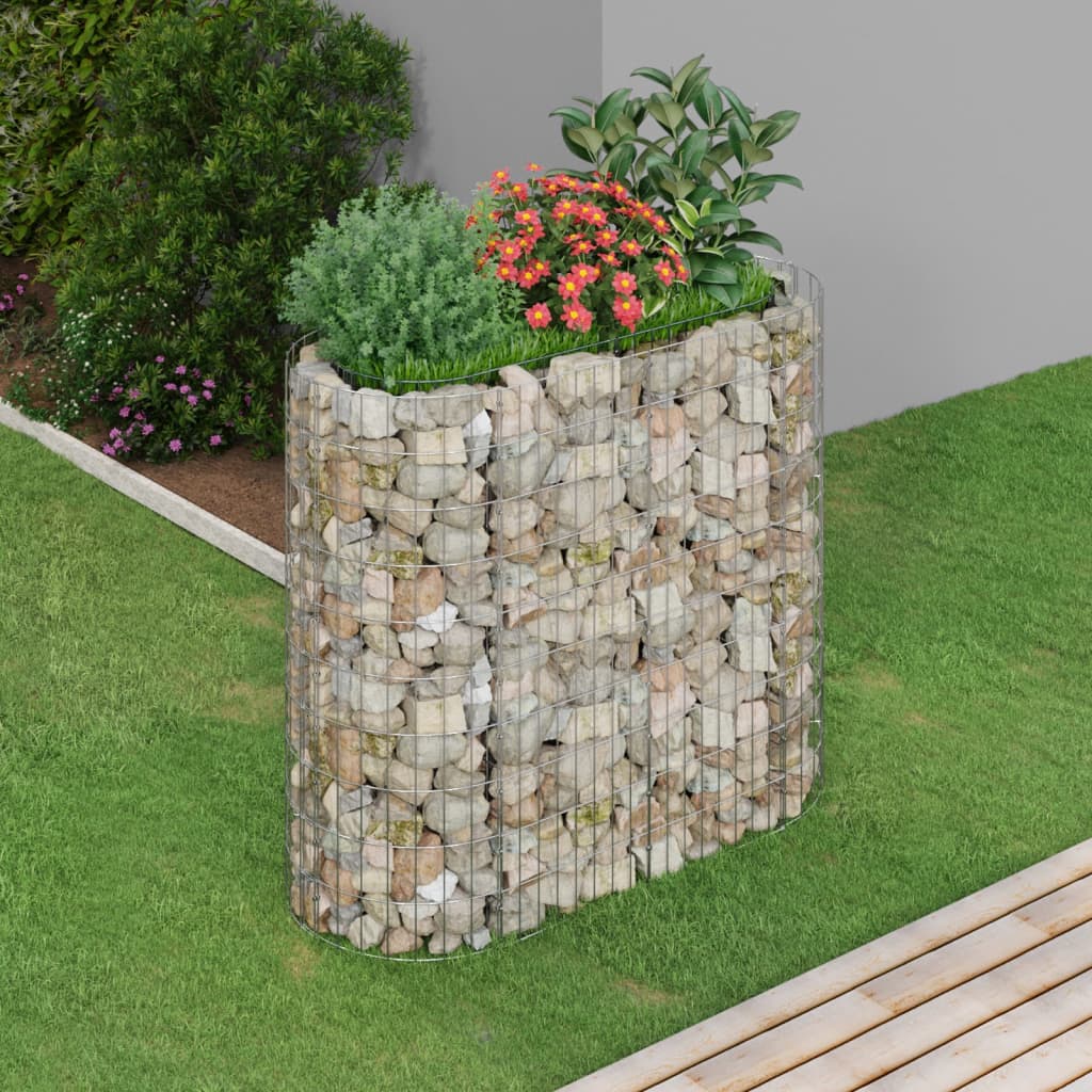 Gabion høybed galvanisert jern 120x50x100 cm