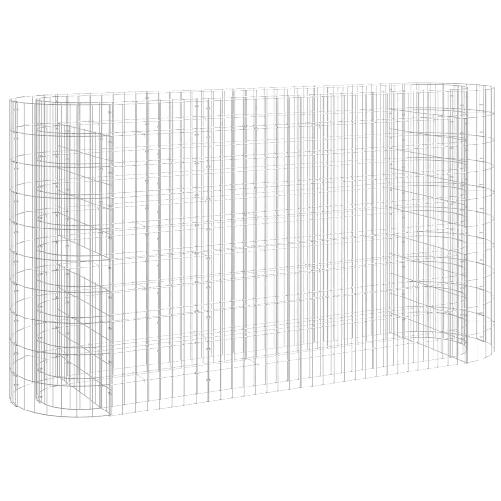 Gabion høybed galvanisert jern 190x50x100 cm