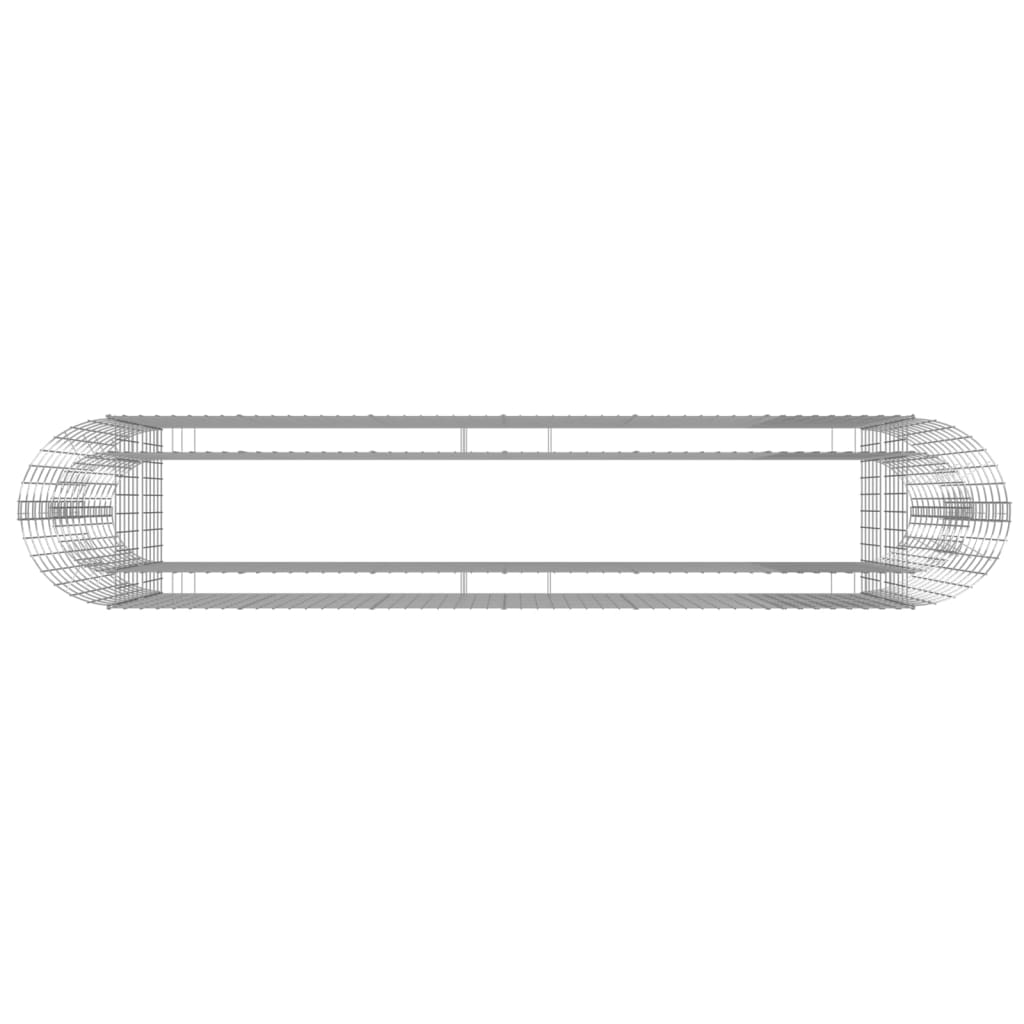 Gabion høybed galvanisert jern 260x50x100 cm