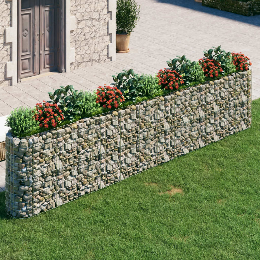 Gabion høybed galvanisert jern 470x50x100 cm