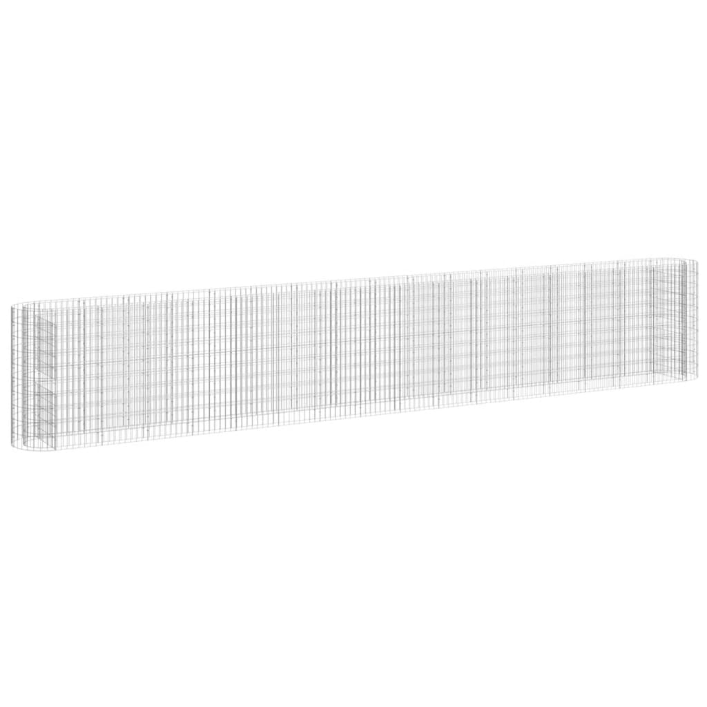 Gabion høybed galvanisert jern 610x50x100 cm