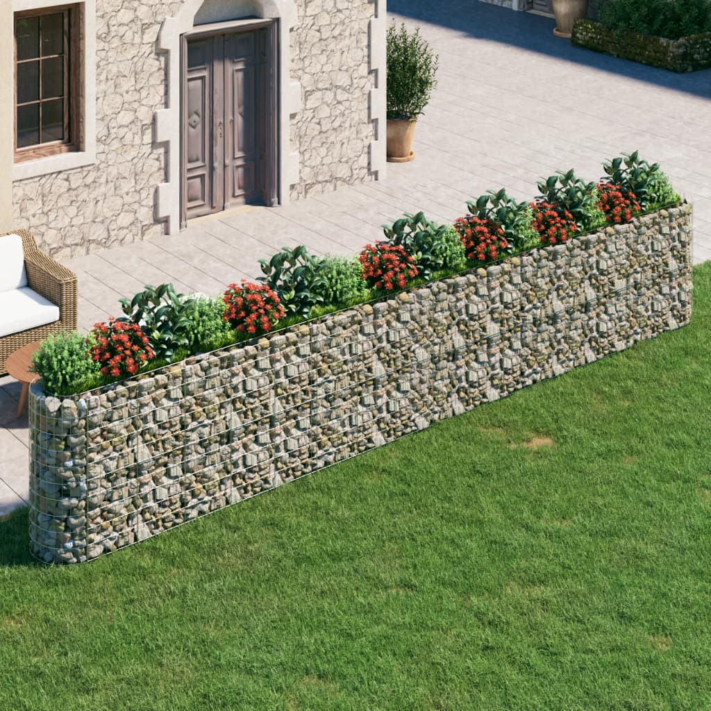 Gabion høybed galvanisert jern 610x50x100 cm