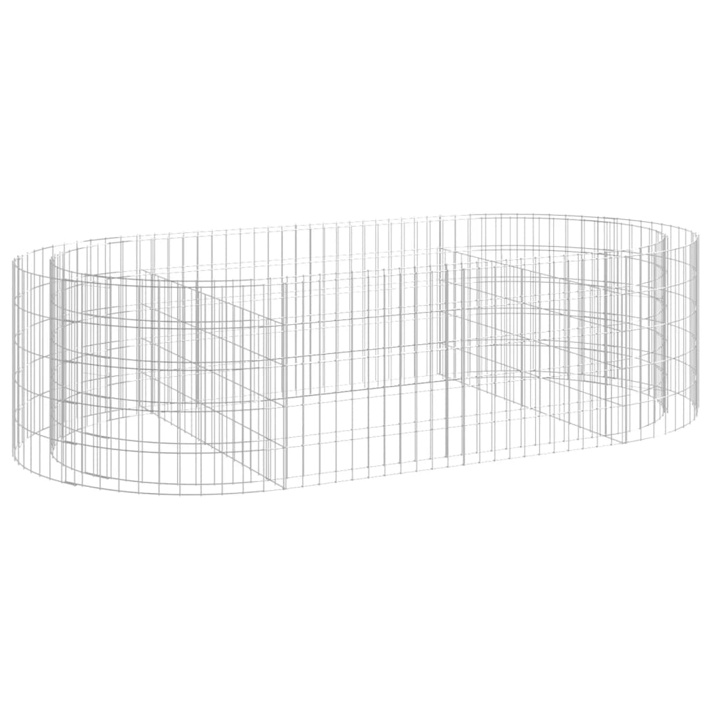 Gabion høybed galvanisert jern 200x100x50 cm