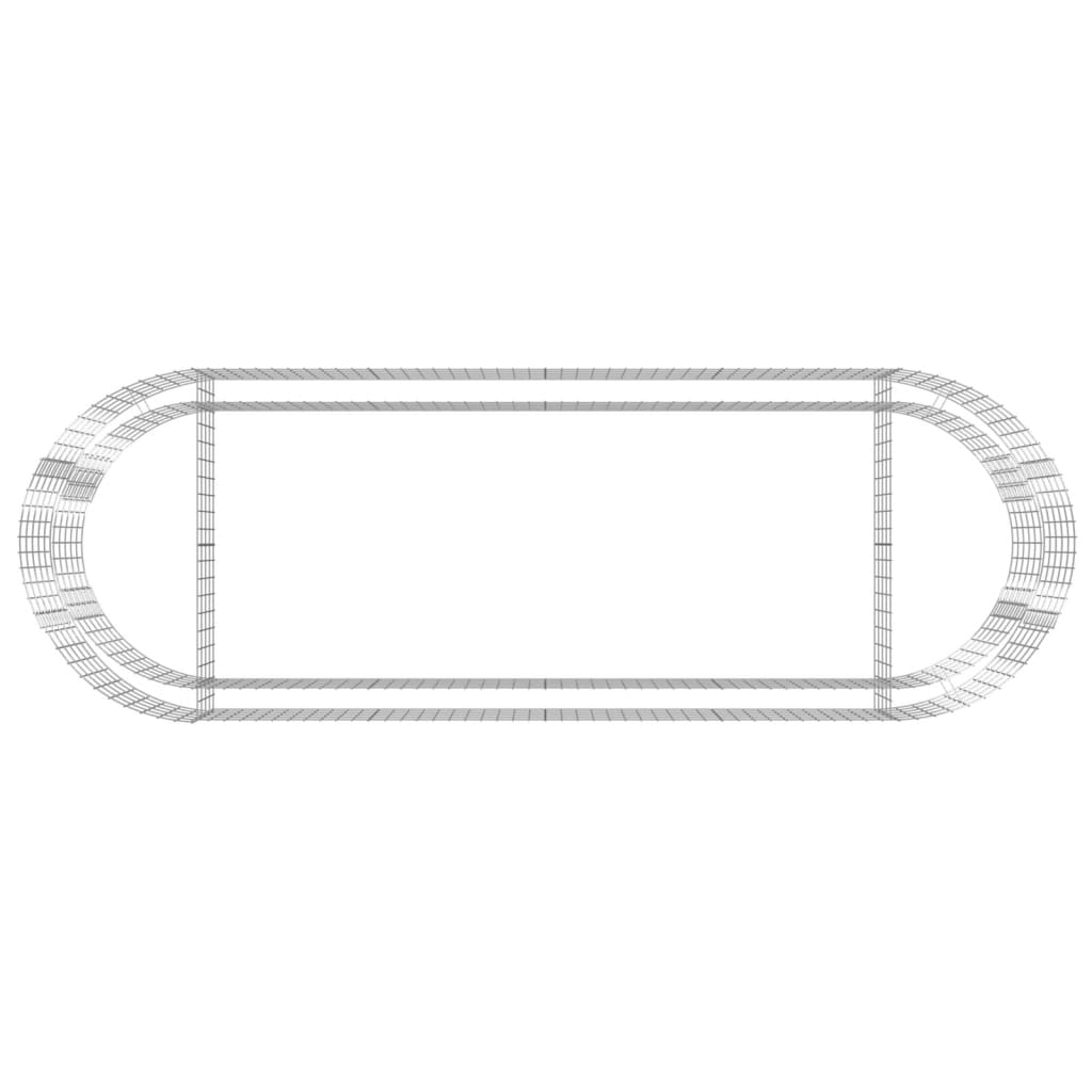 Gabion høybed galvanisert jern 300x100x50 cm