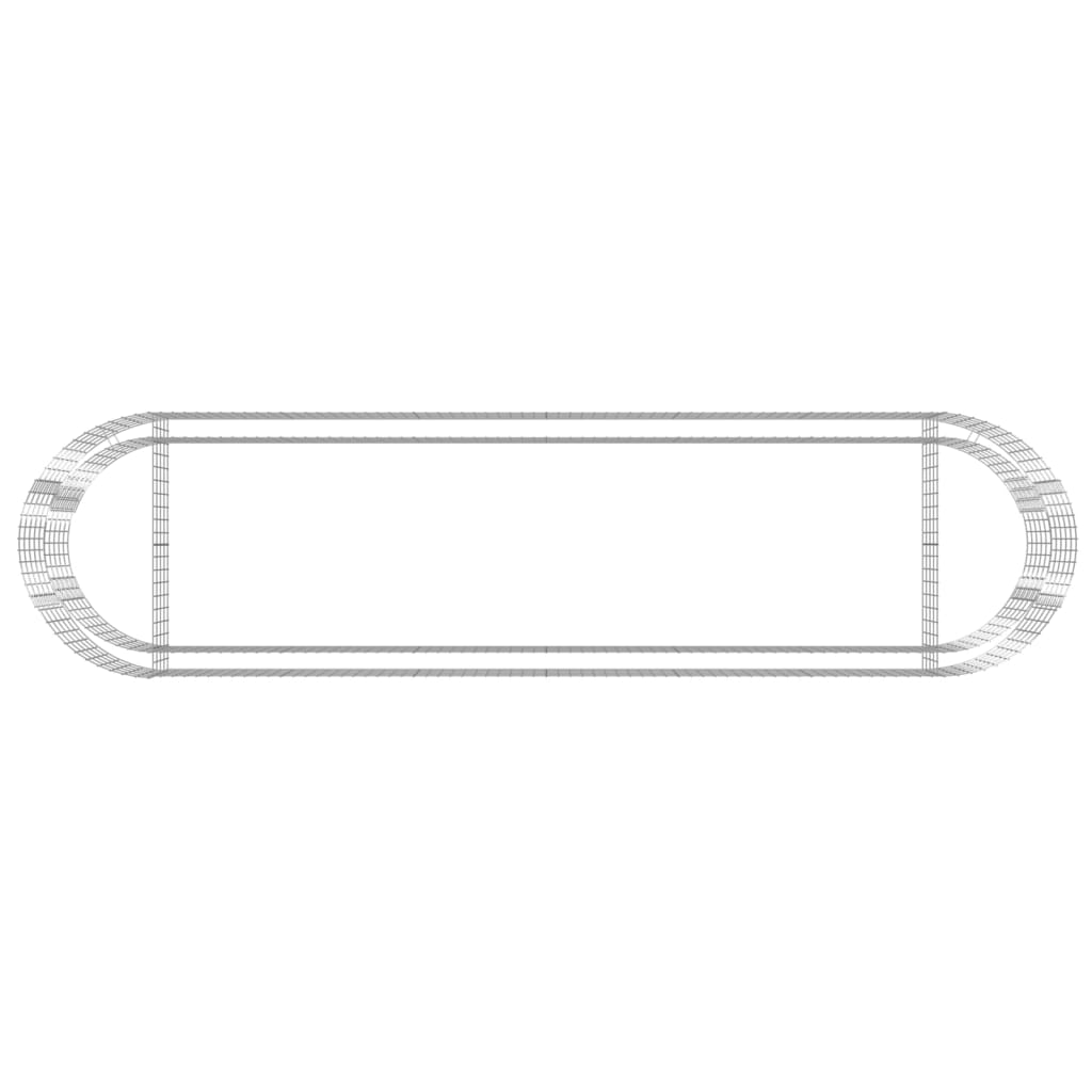 Gabion høybed galvanisert jern 400x100x50 cm