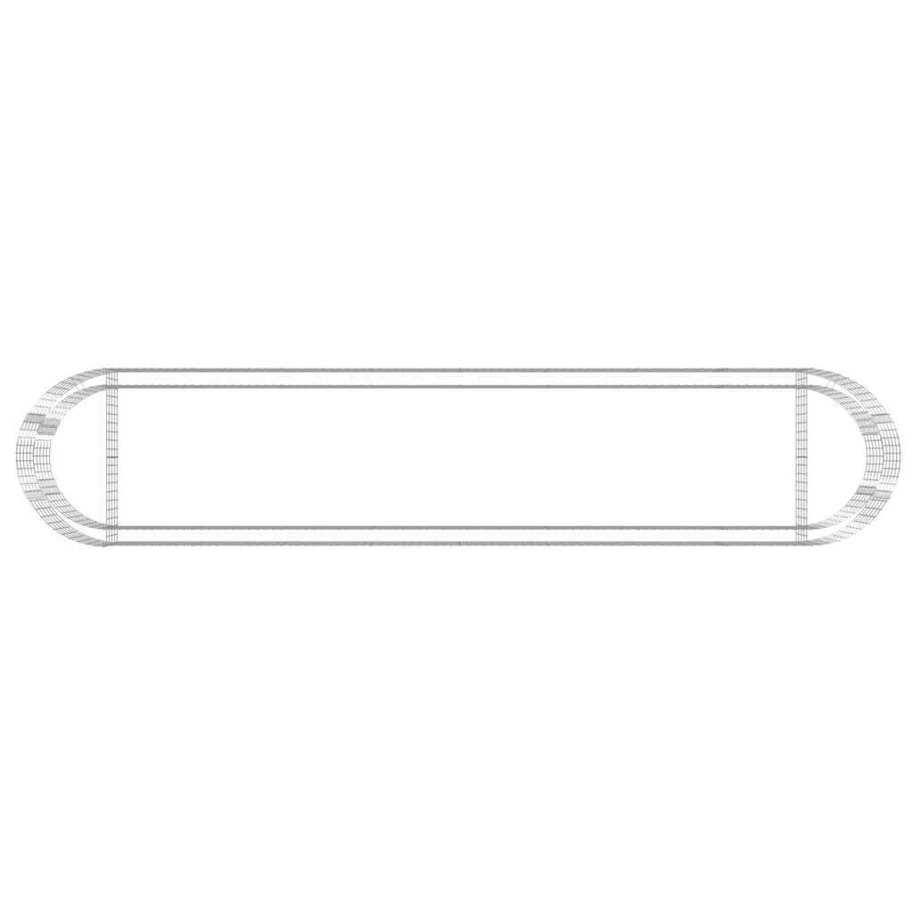 Gabion høybed galvanisert jern 500x100x50 cm