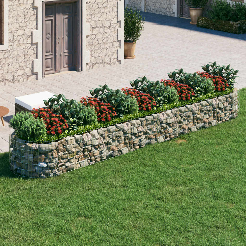 Gabion høybed galvanisert jern 500x100x50 cm