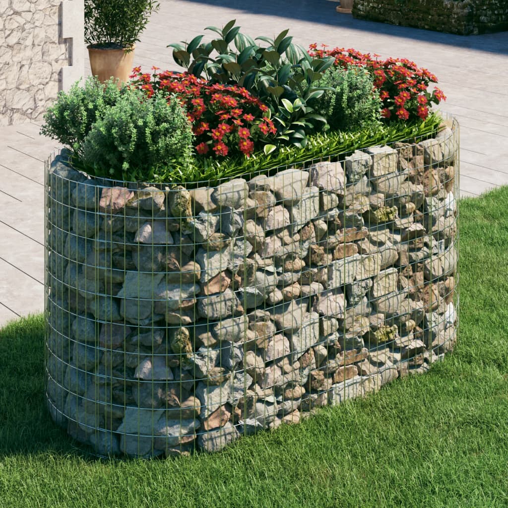 Gabion høybed galvanisert jern 200x100x100 cm