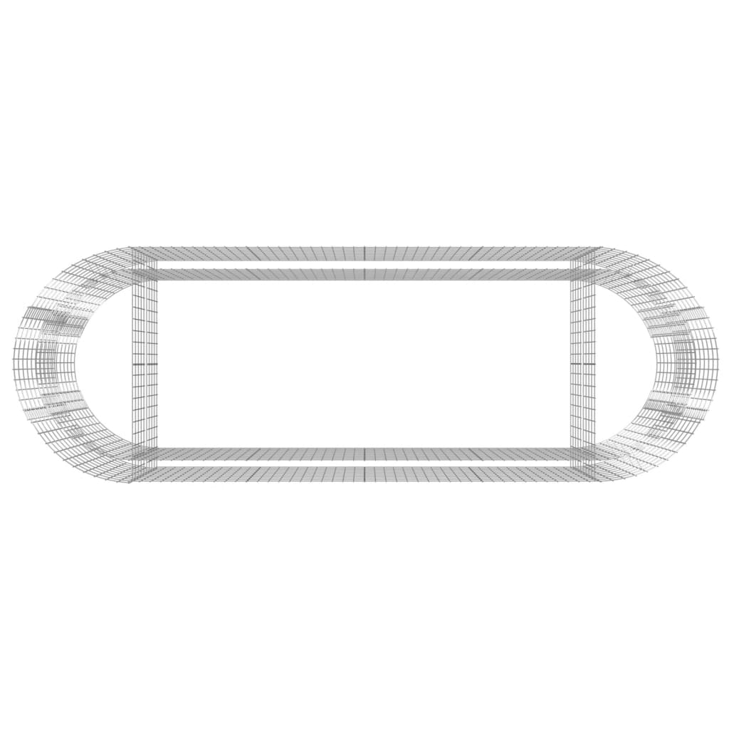 Gabion høybed galvanisert jern 300x100x100 cm