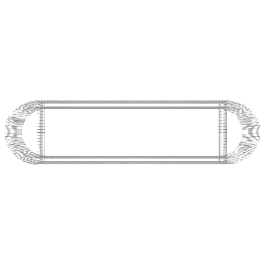 Gabion høybed galvanisert jern 400x100x100 cm