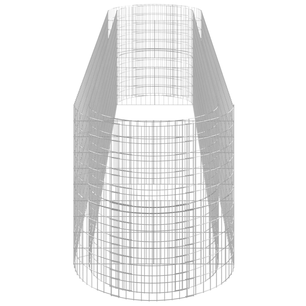 Gabion høybed galvanisert jern 500x100x100 cm