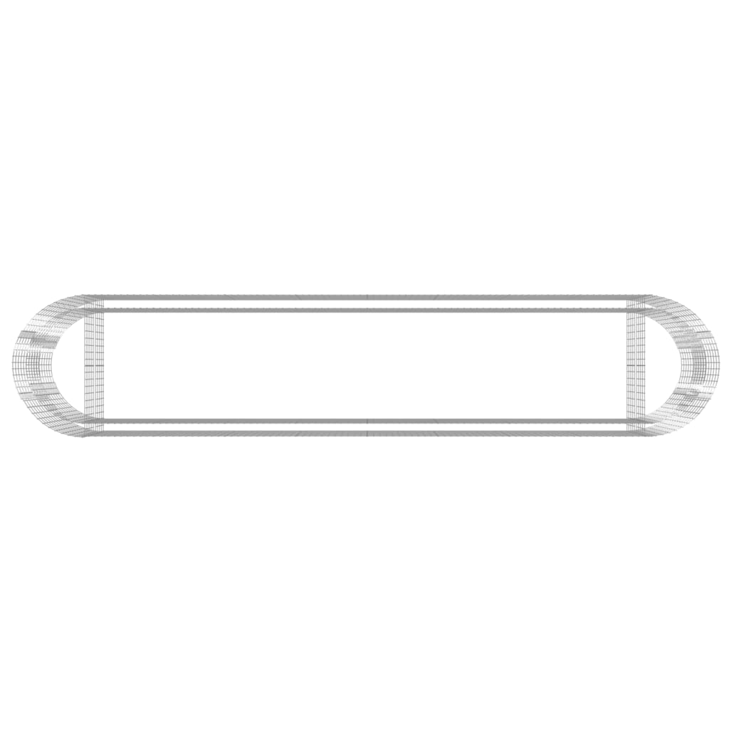 Gabion høybed galvanisert jern 500x100x100 cm