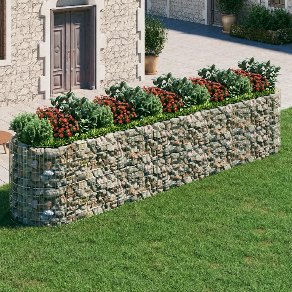 Gabion høybed galvanisert jern 500x100x100 cm