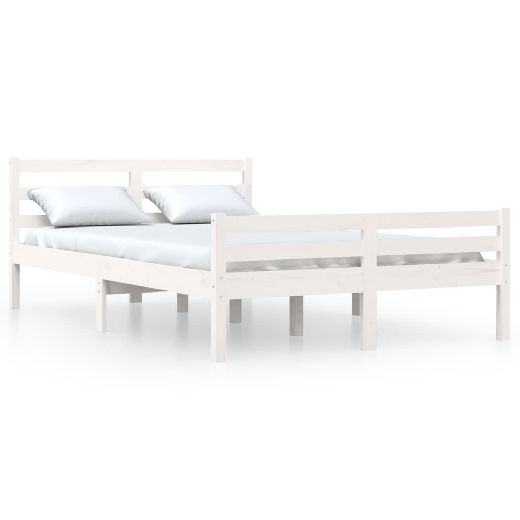 Sengeramme hvit heltre 140x200 cm