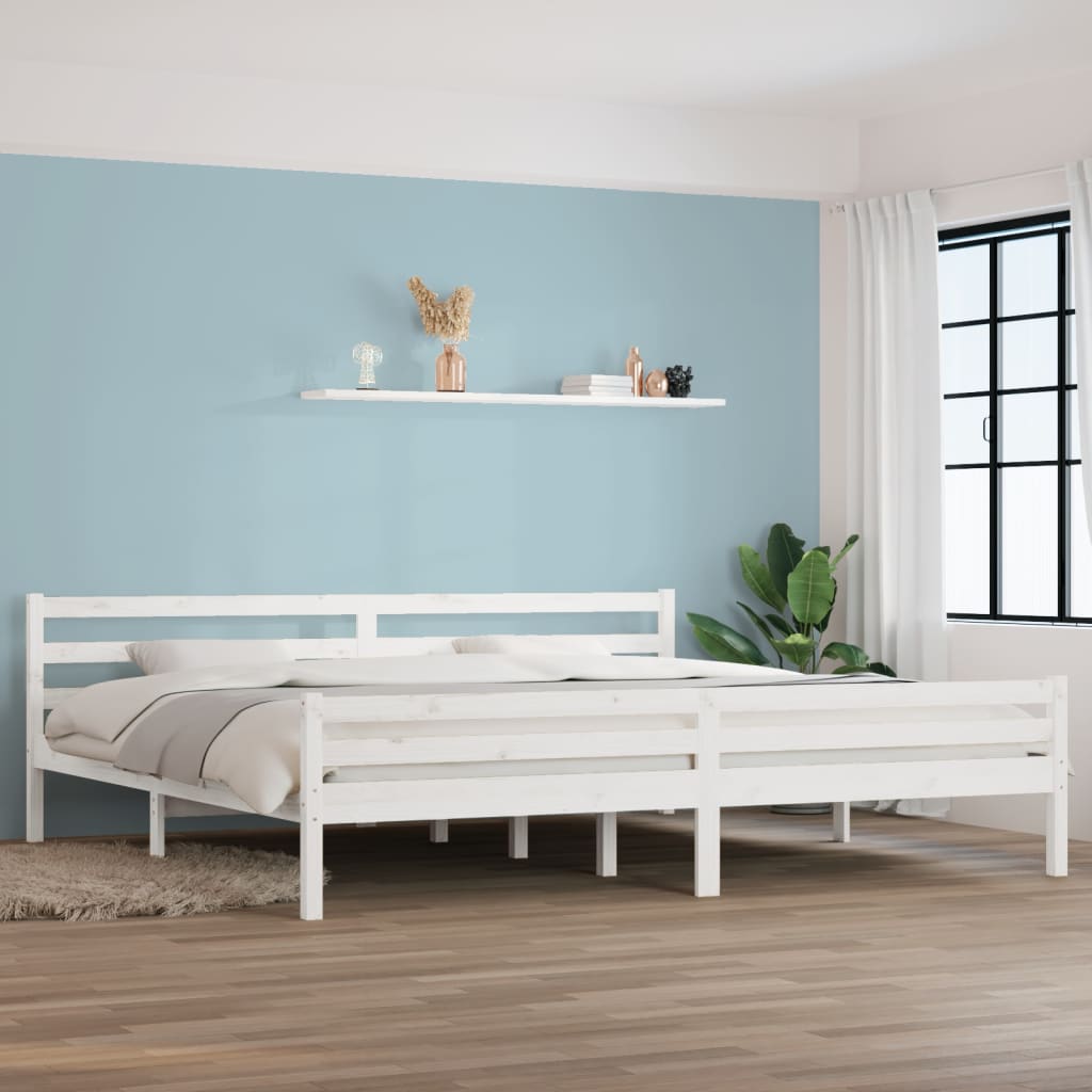 Sengeramme hvit heltre 180x200 cm 6FT Super King