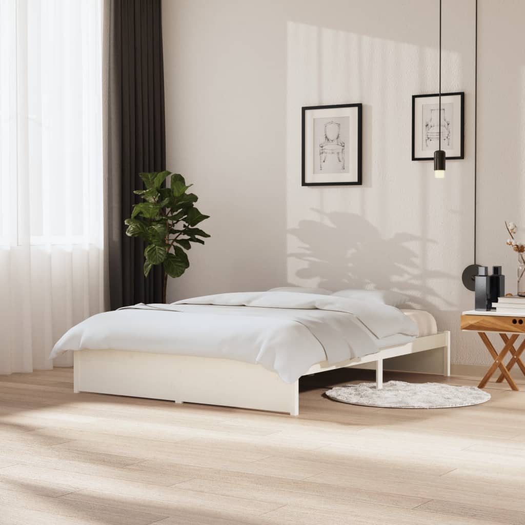 Sengeramme hvit heltre 150x200 cm 5FT King Size