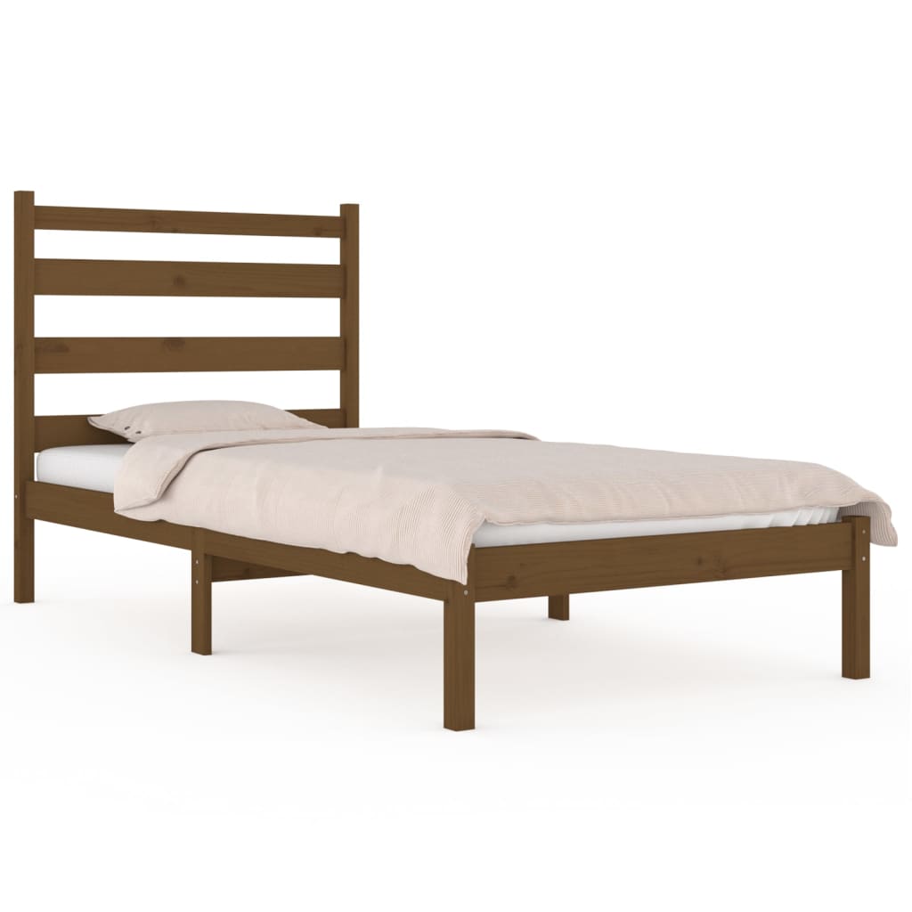 Sengeramme honningbrun heltre furu 100x200 cm