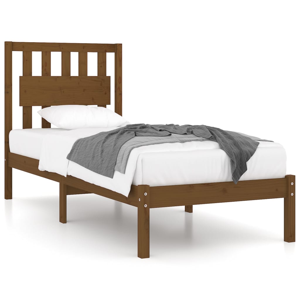 Sengeramme honningbrun heltre furu 100x200 cm