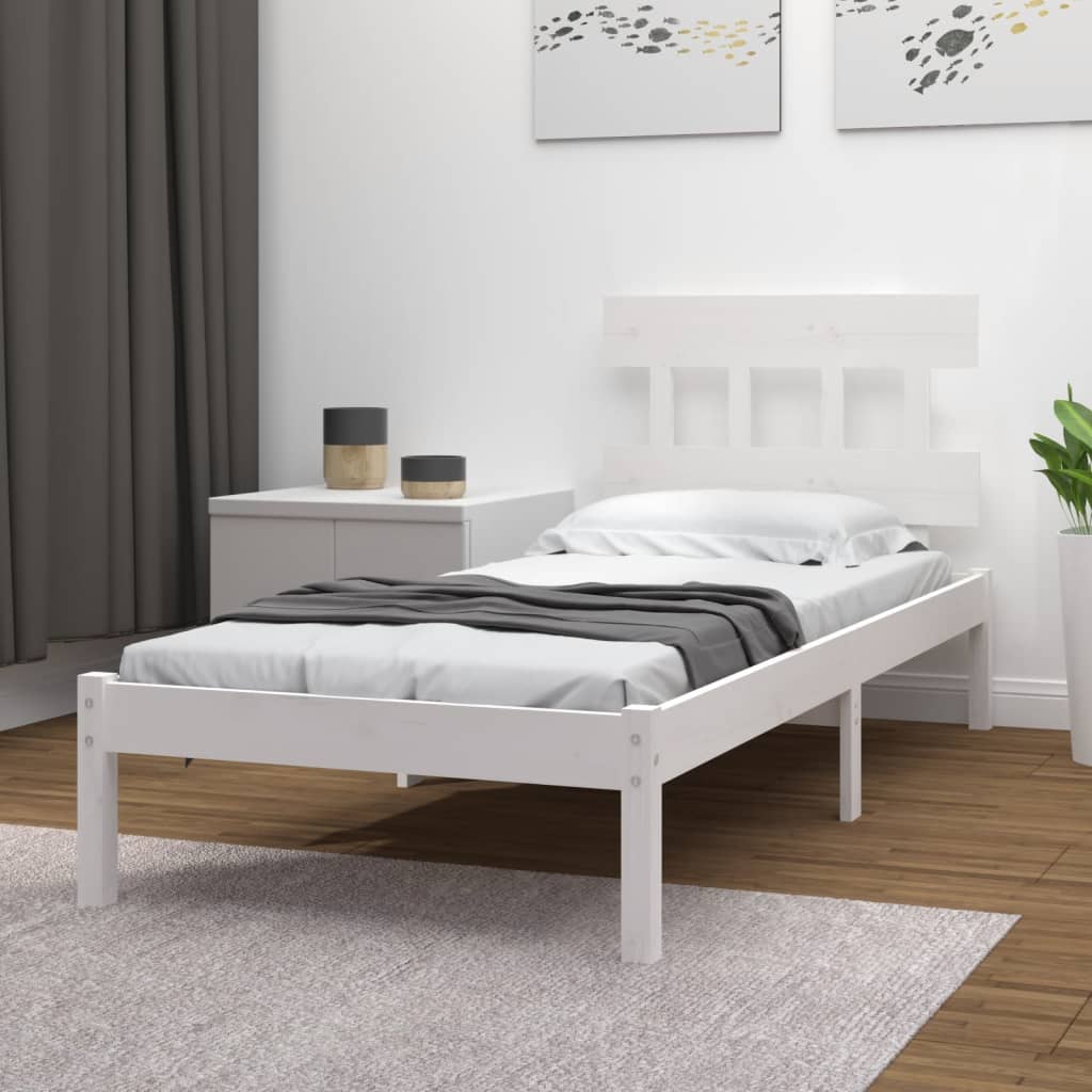Sengeramme hvit heltre 100x200 cm