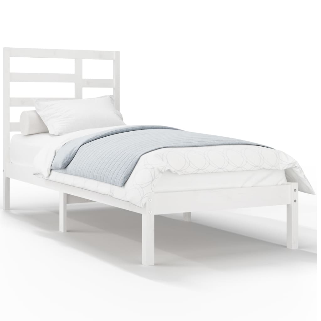 Sengeramme hvit heltre 100x200 cm