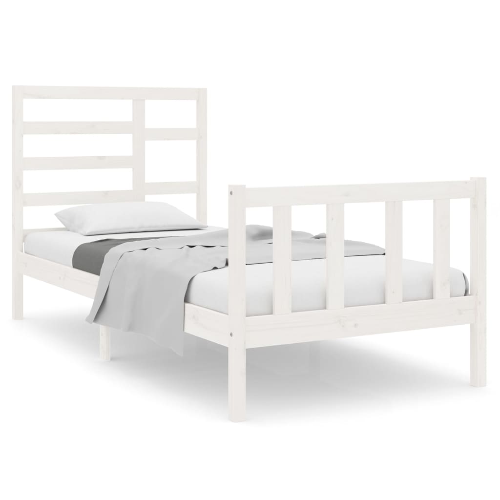 Sengeramme hvit heltre 90x190 cm Single