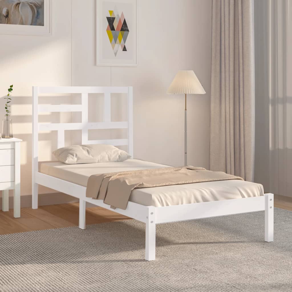 Sengeramme hvit heltre 90x200 cm
