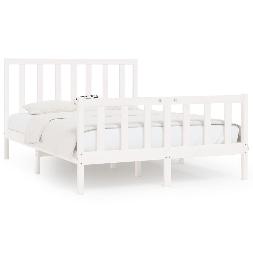 Sengeramme hvit heltre 140x200 cm